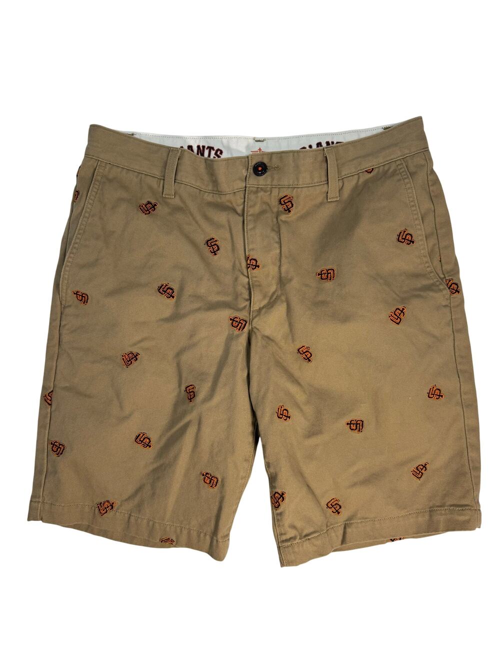 Dockers MLB San Francisco Giants Khaki Men's 32 Shorts Embroidered Logos